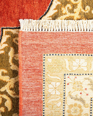 Traditional Mogul Orange Wool Area Rug 12' 1" x 18' 1" - Solo Rugs