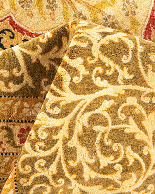 Traditional Mogul Orange Wool Area Rug 12' 1" x 18' 1" - Solo Rugs