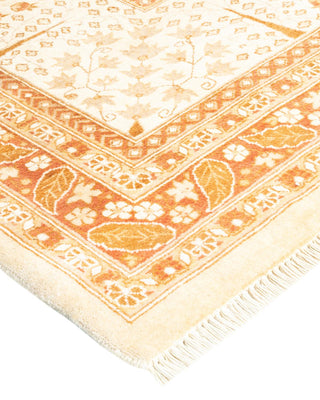 Traditional Mogul Ivory Wool Area Rug 8' 2" x 10' 3" - Solo Rugs