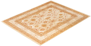 Traditional Mogul Ivory Wool Area Rug 8' 2" x 10' 3" - Solo Rugs
