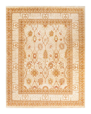 Traditional Mogul Ivory Wool Area Rug 8' 2" x 10' 3" - Solo Rugs