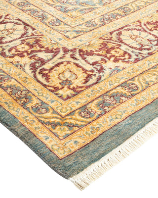Traditional Mogul Gray Wool Square Area Rug 8' 3" x 8' 5" - Solo Rugs