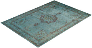 Contemporary Fine Vibrance Light Blue Wool Area Rug 10' 2" x 14' 2" - Solo Rugs