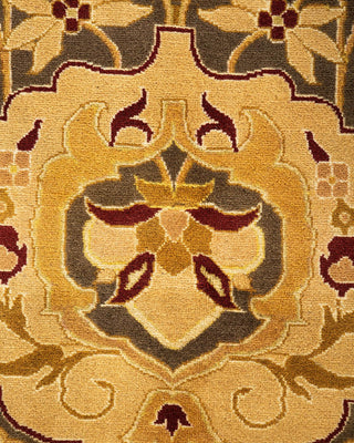 Traditional Mogul Brown Wool Area Rug 9' 1" x 12' 2" - Solo Rugs