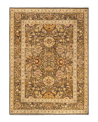 Traditional Mogul Brown Wool Area Rug 9' 1" x 12' 2" - Solo Rugs