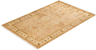 Traditional Mogul Brown Wool Area Rug 4' 7" x 7' 1" - Solo Rugs