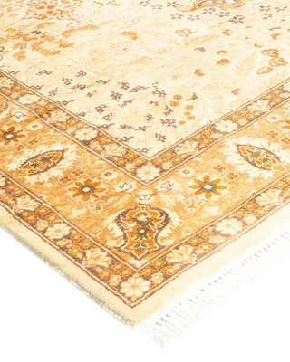 Traditional Mogul Ivory Wool Area Rug 4' 8" x 7' 1" - Solo Rugs