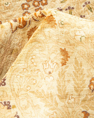 Traditional Mogul Ivory Wool Area Rug 4' 8" x 7' 1" - Solo Rugs
