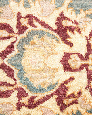 Traditional Mogul Gray Wool Area Rug 6' 1" x 9' 1" - Solo Rugs