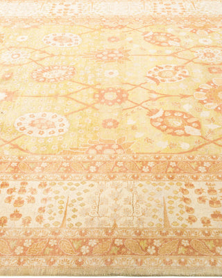 Traditional Mogul Green Wool Area Rug 6' 3" x 9' 4" - Solo Rugs