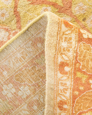 Traditional Mogul Green Wool Area Rug 6' 3" x 9' 4" - Solo Rugs