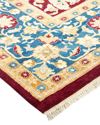 Traditional Mogul Red Wool Area Rug 6' 2" x 8' 10" - Solo Rugs