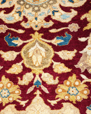 Traditional Mogul Red Wool Area Rug 6' 2" x 8' 10" - Solo Rugs
