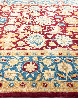 Traditional Mogul Red Wool Area Rug 6' 2" x 8' 10" - Solo Rugs