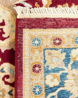 Traditional Mogul Red Wool Area Rug 6' 2" x 8' 10" - Solo Rugs
