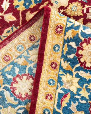 Traditional Mogul Red Wool Area Rug 6' 2" x 8' 10" - Solo Rugs