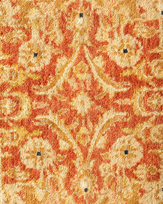 Traditional Mogul Orange Wool Area Rug 6' 2" x 9' 7" - Solo Rugs