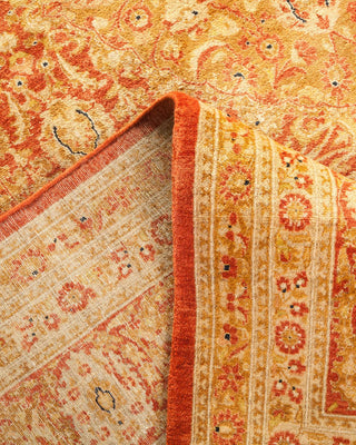 Traditional Mogul Orange Wool Area Rug 6' 2" x 9' 7" - Solo Rugs
