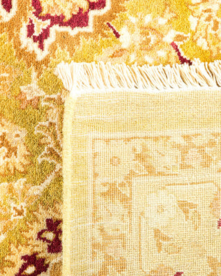 Traditional Mogul Green Wool Area Rug 6' 2" x 9' 4" - Solo Rugs