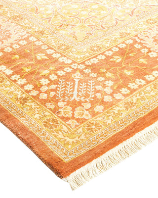 Traditional Mogul Brown Wool Area Rug 6' 1" x 9' 2" - Solo Rugs
