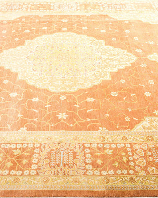 Traditional Mogul Brown Wool Area Rug 6' 1" x 9' 2" - Solo Rugs