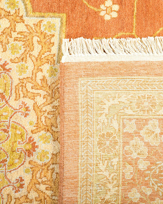 Traditional Mogul Brown Wool Area Rug 6' 1" x 9' 2" - Solo Rugs
