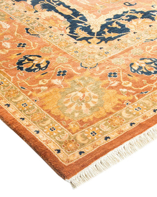 Traditional Mogul Brown Wool Area Rug 6' 1" x 9' 1" - Solo Rugs