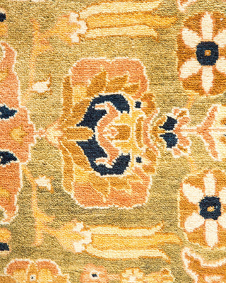 Traditional Mogul Brown Wool Area Rug 6' 1" x 9' 1" - Solo Rugs