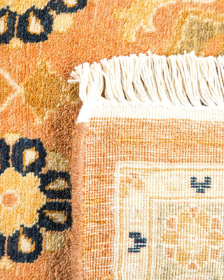 Traditional Mogul Brown Wool Area Rug 6' 1" x 9' 1" - Solo Rugs