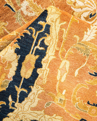 Traditional Mogul Brown Wool Area Rug 6' 1" x 9' 1" - Solo Rugs