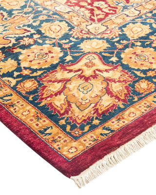Traditional Mogul Red Wool Area Rug 6' 3" x 8' 10" - Solo Rugs