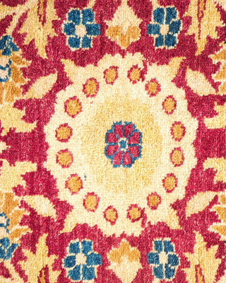 Traditional Mogul Red Wool Area Rug 6' 3" x 8' 10" - Solo Rugs