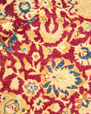Traditional Mogul Red Wool Area Rug 6' 3" x 8' 10" - Solo Rugs