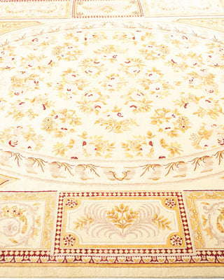 Traditional Mogul Ivory Wool Area Rug 6' 1" x 8' 10" - Solo Rugs