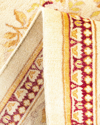 Traditional Mogul Ivory Wool Area Rug 6' 1" x 8' 10" - Solo Rugs