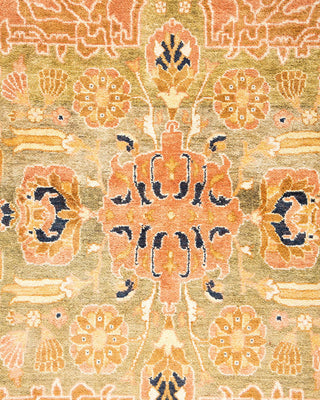 Traditional Mogul Brown Wool Area Rug 6' 0" x 9' 3" - Solo Rugs