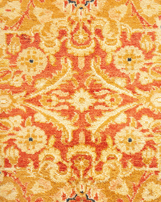 Traditional Mogul Orange Wool Area Rug 6' 2" x 8' 10" - Solo Rugs