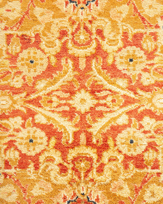 Traditional Mogul Orange Wool Area Rug 6' 2" x 8' 10" - Solo Rugs