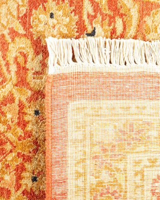 Traditional Mogul Orange Wool Area Rug 6' 2" x 8' 10" - Solo Rugs