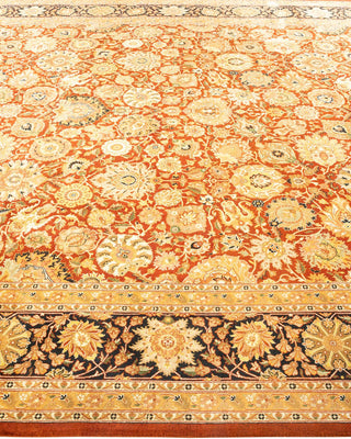 Traditional Mogul Orange Wool Area Rug 8' 3" x 10' 7" - Solo Rugs