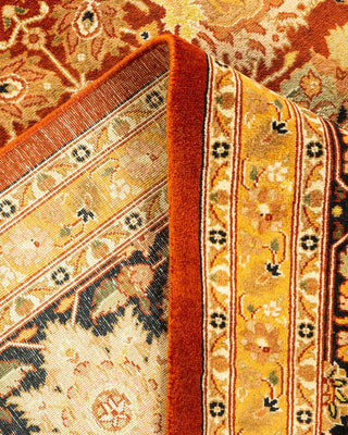 Traditional Mogul Orange Wool Area Rug 8' 3" x 10' 7" - Solo Rugs