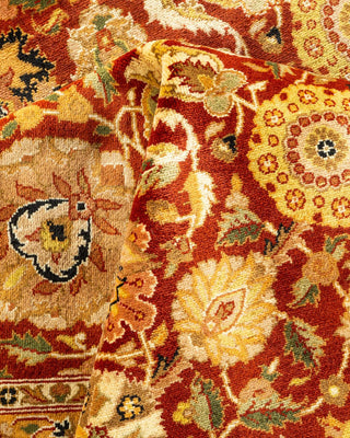 Traditional Mogul Orange Wool Area Rug 8' 3" x 10' 7" - Solo Rugs