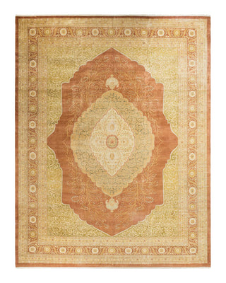 Traditional Mogul Brown Wool Area Rug 12' 3" x 15' 4" - Solo Rugs