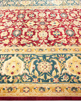 Traditional Mogul Red Wool Area Rug 8' 2" x 10' 4" - Solo Rugs