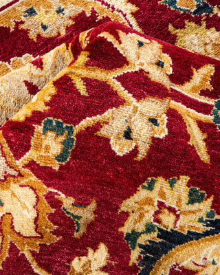 Traditional Mogul Red Wool Area Rug 8' 2" x 10' 4" - Solo Rugs