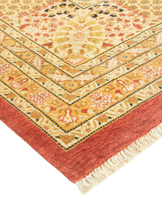Traditional Mogul Orange Wool Area Rug 12' 4" x 15' 8" - Solo Rugs