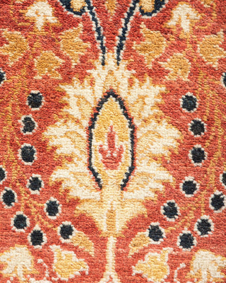 Traditional Mogul Orange Wool Area Rug 12' 4" x 15' 8" - Solo Rugs