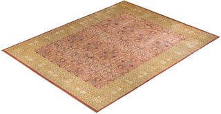 Traditional Mogul Orange Wool Area Rug 12' 4" x 15' 8" - Solo Rugs