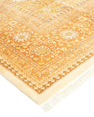 Traditional Mogul Ivory Wool Area Rug 6' 1" x 9' 1" - Solo Rugs