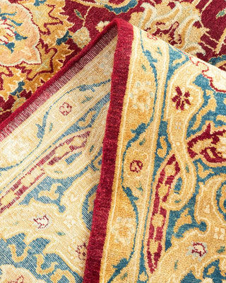 Traditional Mogul Red Wool Area Rug 6' 0" x 9' 0" - Solo Rugs